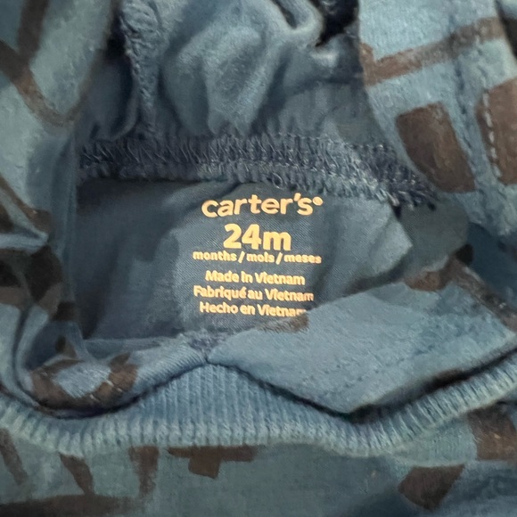 24mth, Carter’s dark blue short sleeve and shorts onesie with hood - Picture 3 of 3